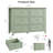 6 Drawer Dresser with Metal Knobs, 47.2" Wide Wooden Double Storage Chest for Bedroom Entryway Hallway-55292703