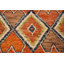 Tapis oriental marocain orange à motif géométrique orange 10 x 14