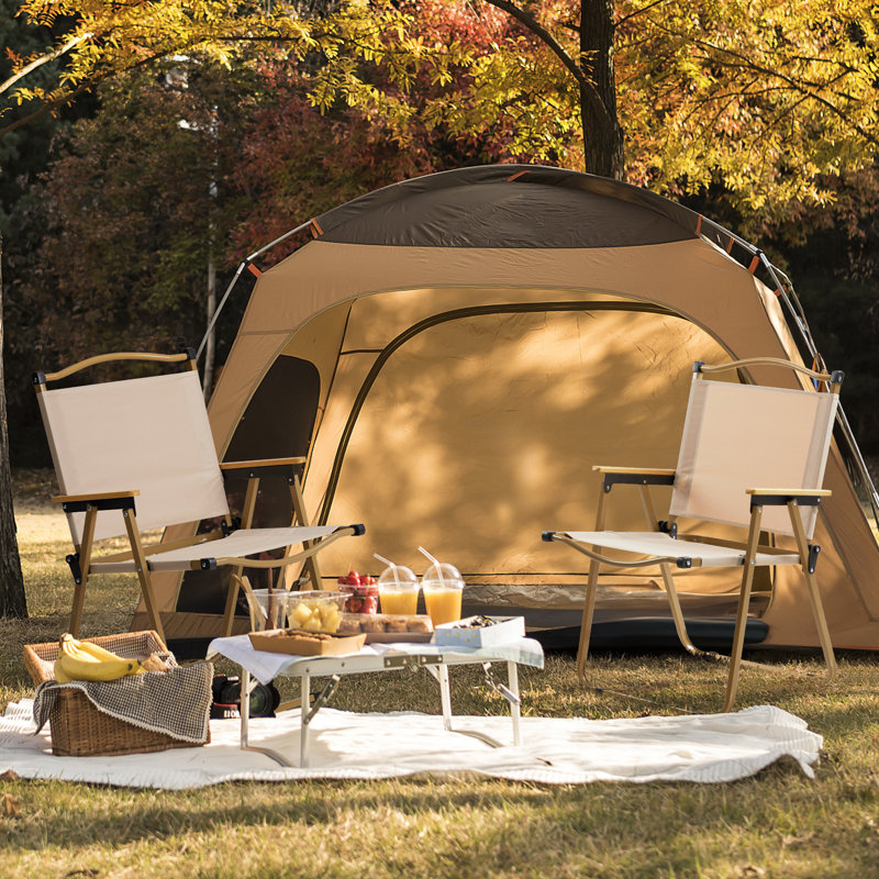Ensemble de 2 chaises de camping portatives en acier