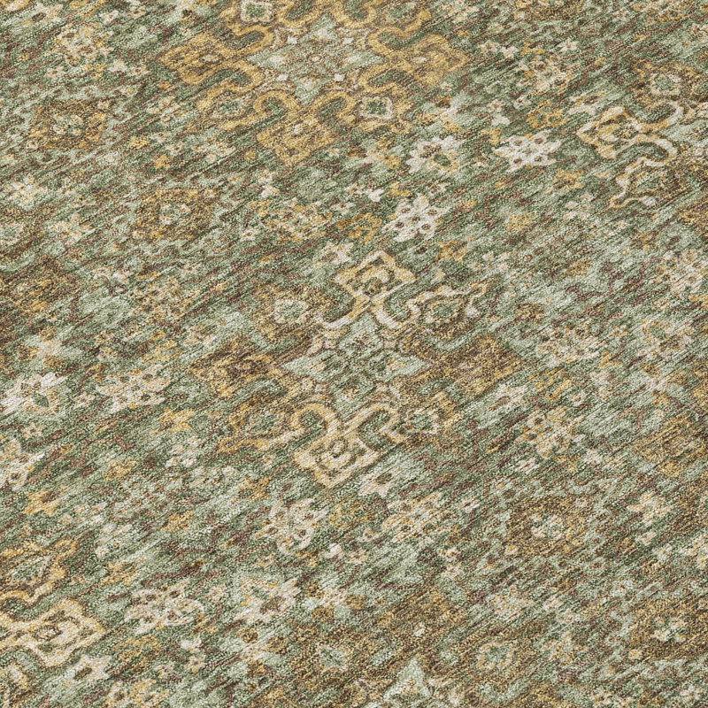Machine Washable Indoor/Outdoor Chantille ACN2705 Global Rug, Olive, 5' x 7'6"