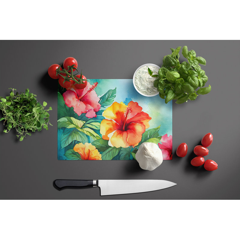 Hibiscus hawaïen avec aquarelle Hawaii