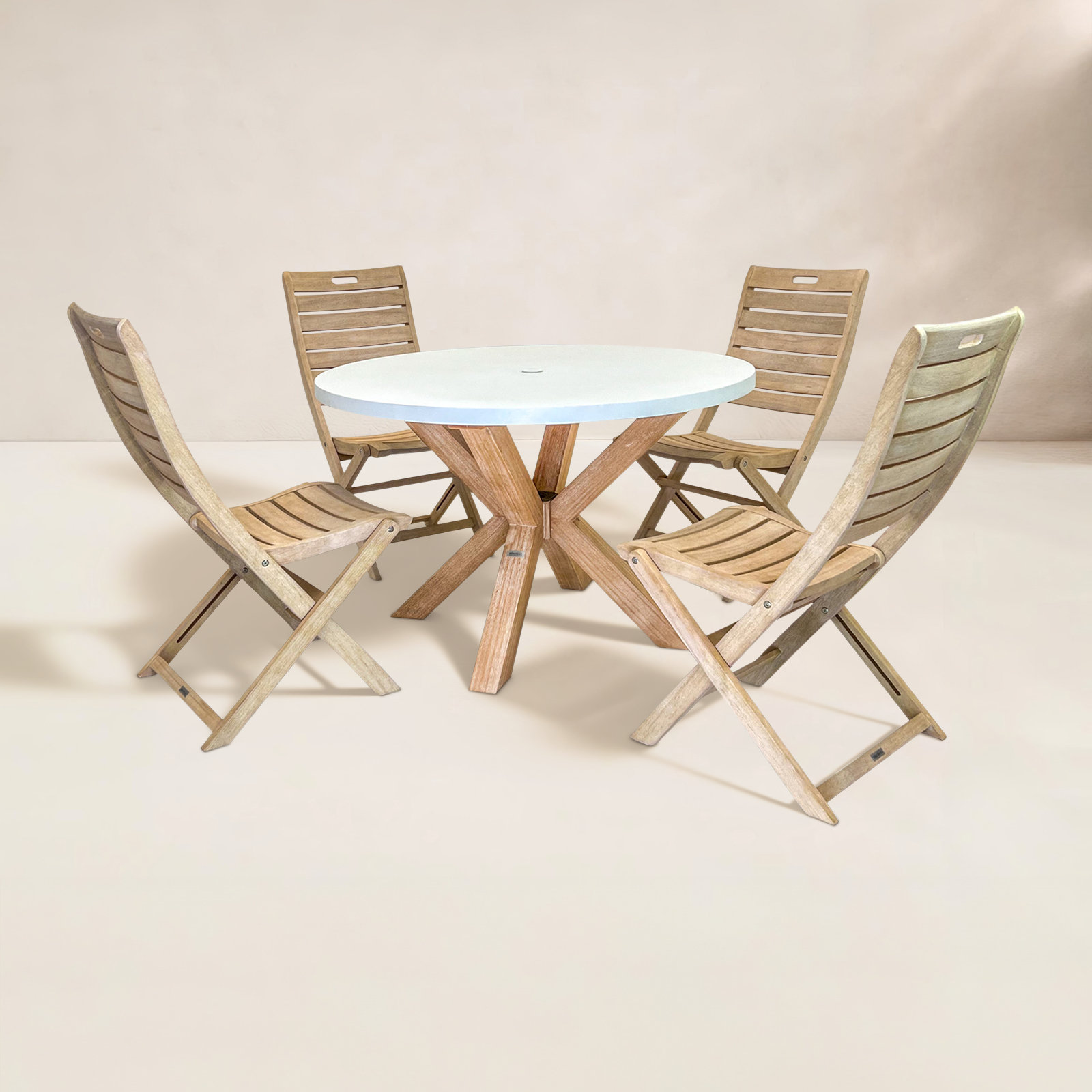 Kinsler 30" Eucalyptus Patio Bistro Set