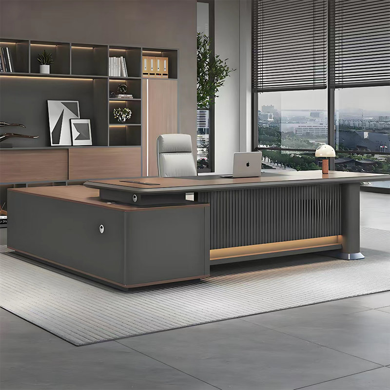 Grand bureau de direction 94,49 "Modern Luxury Fashion, H 29,53 po x l 94,49 po x P 34,65 po