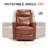 30.5 "W Manual Genuine Leather Swivel Rocker Recliner Vintage Recliner With Heated Massage（set of 2)-781672403