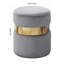 Repose-pieds rond en velours de 15 po Piana Joselito-845224983