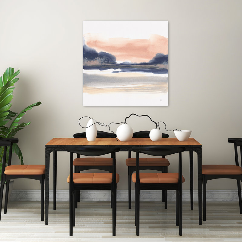 Dusk Dunes I, art abstrait contemporain, H 32 po x l 32 po