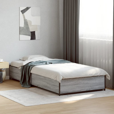 Vidaxl Bed Frame Engineered Wood And Metal
