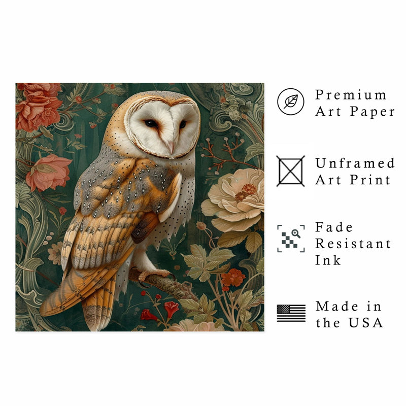 Animaux, animaux, William Morris Owl, H 14 po x l 14 po