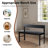 39.8" Wide Modern Minimalist Design Black Solid Wood Dining Bench