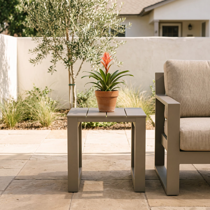 Calypso Square Outdoor Side Table , 21.3 " W 21.3 " D