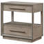 Table de chevet 2 tiroirs Taupe