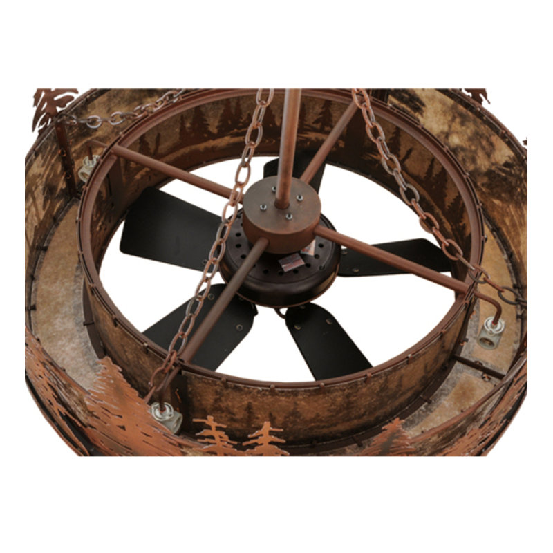 Elk At Dusk Downrod Ceiling Fan