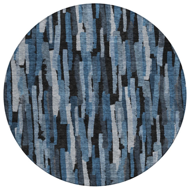Tapis intérieur lavable rayé 8 po