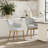 Modern Upholstered Dining Accent Chair with Wooden Legs-179848838-181813616