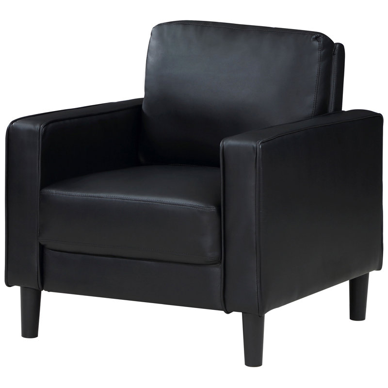 Fauteuil d'appoint rembourré Farallone, Noir