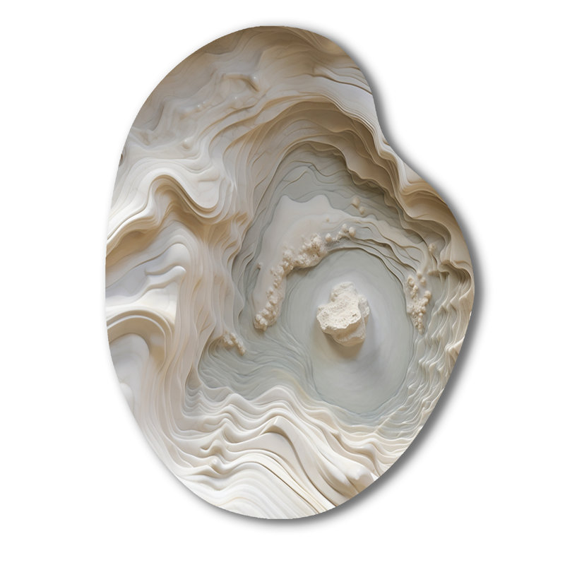Cleven - spirale abstraite, impression asymétrique sur métal, décoration murale moderne en forme unique en métal