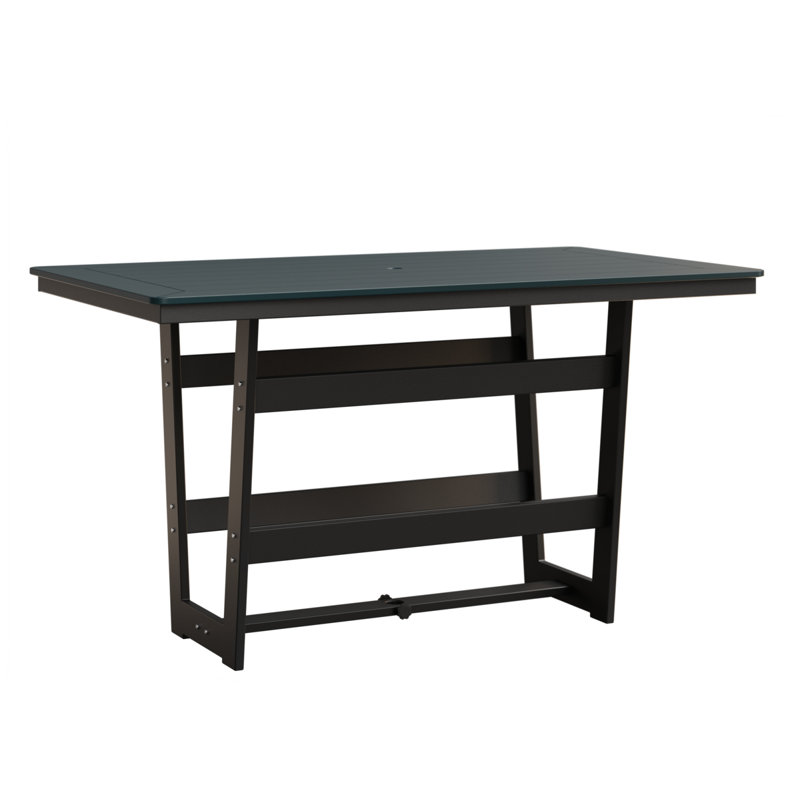 Hudson Outdoor Bar Table, Berry, Matte Black