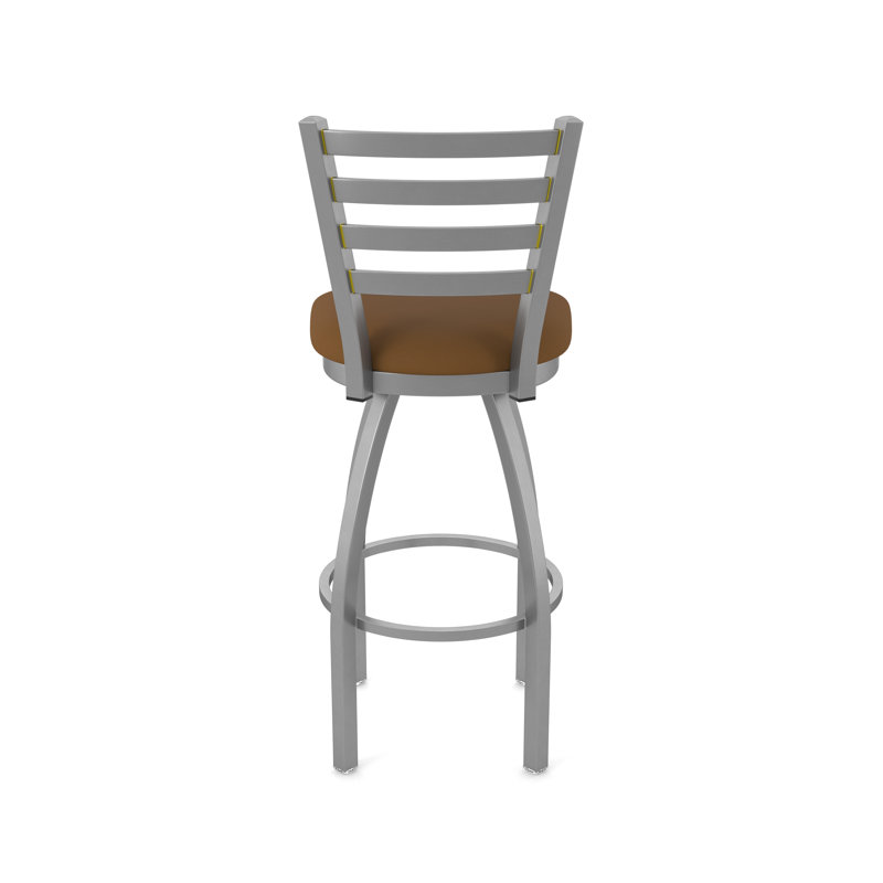 Tabouret pivotant Jackie, Vinyle - chaume Canter, Inoxydable, Tabouret de bar (siège d'une hauteur de 30 po)