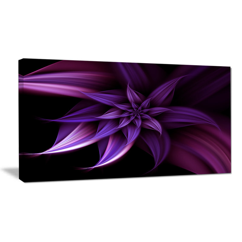 «Fractal Flower Mauve», impression, H 20 po x l 40 po x P 1po, Toile tendue