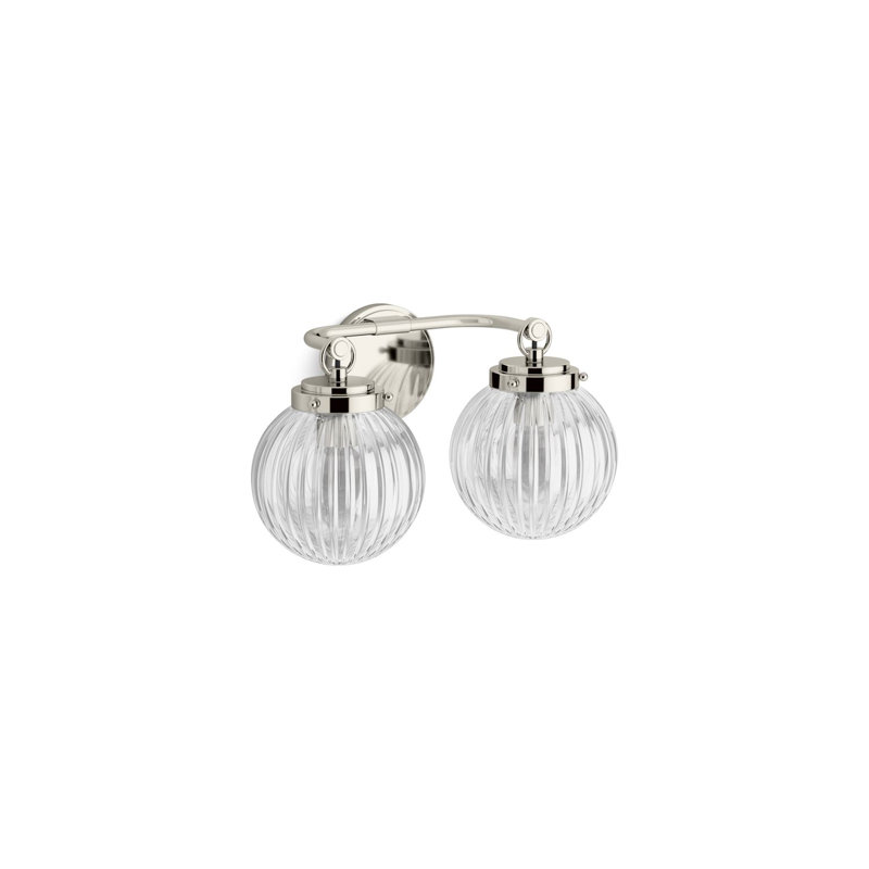 Embra By Studio McGee Two-Light Sconce, Polished Nickel