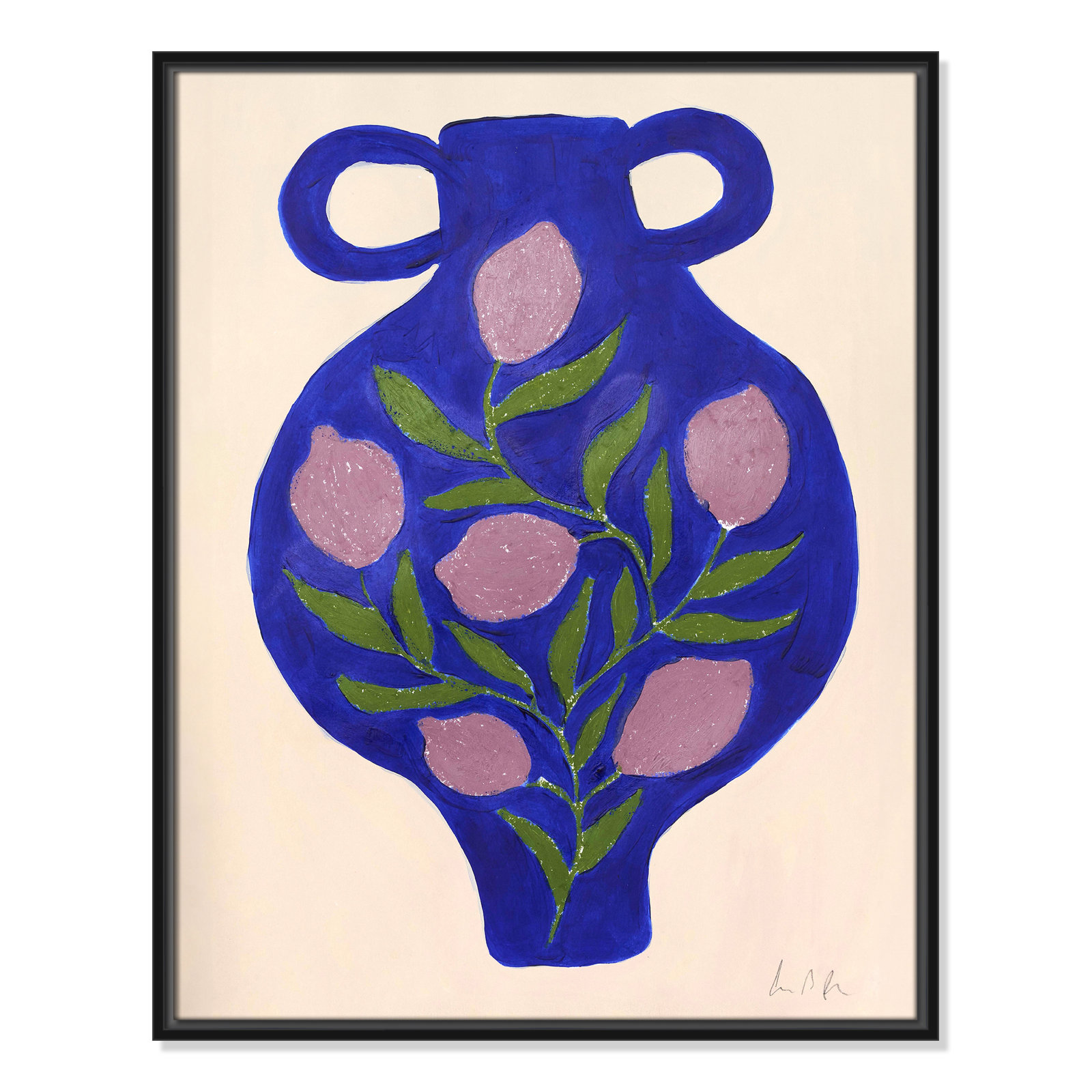Vase No. 03 Print by Camilla Bergqvist, 29.5" H x 23.5" W, Black