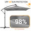 Parasol en porte-à-faux 98,4 po Doraine-96397001