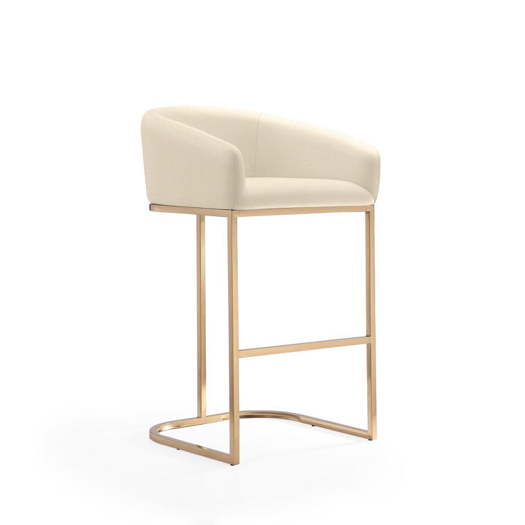 Lioba Upholstered Counter Stool with Metal Frame