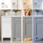 Meuble-lavabo moderne de 91 cm (36 po) avec lavabo simple, meuble de rangement pour salle de bain, lavabo de table, 2 tiroirs et 1 tiroir à bascule, bleu-1614044669
