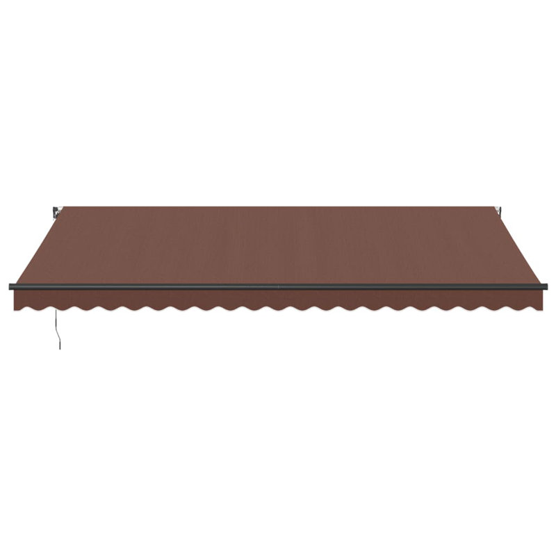 Dakota Fields Polyester Cover Retractable Patio Awning, Brown/Black, Solid Colour, 500 x 300cm