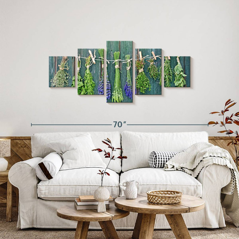Drying Herbs, 24" H x 55" W