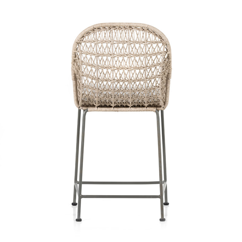 Bandera Outdoor Bar Stool, Beige/Gray, 30"