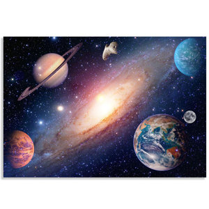 Planet In Outer Space Galaxy Paintable Wall Mural