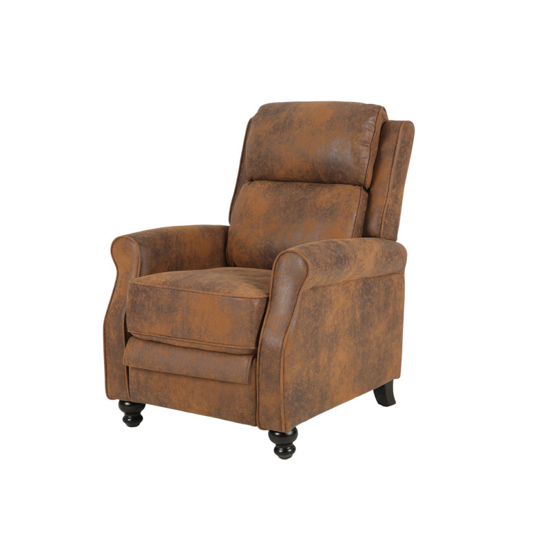 Gehrig 75cm Wide Wing Chair Recliner, Brown