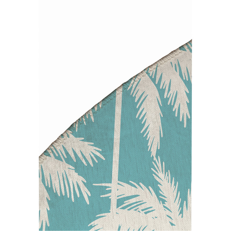 Tapis d'extérieur Palm, Rond 5 pi
