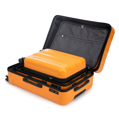 20"/24"/28" 3 pcs/set in ABS Spinner Wheel Luggage, Carry on Suitcase, Matching Color, TSA Combination Lock