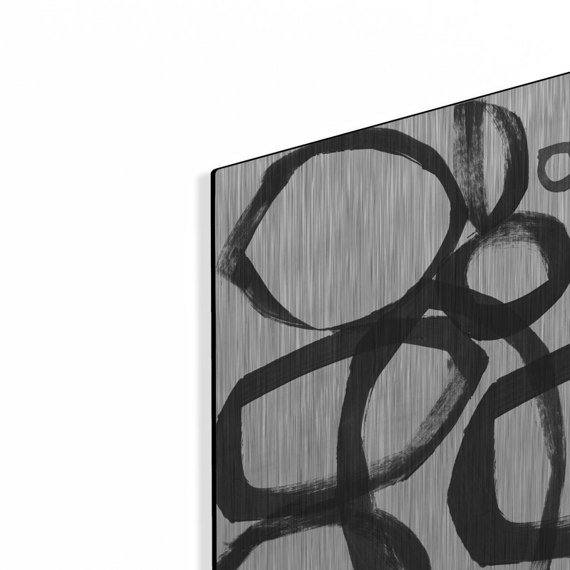 «Brushstroke Circles II» par Linda Woods, H 16 po x l 12 po
