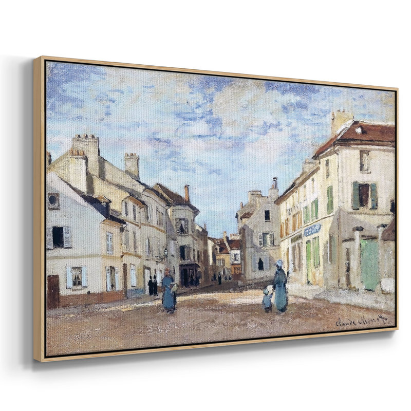 An Old Street Of Chaussee, Argenteuil, 1872, reproduction d'art sur toile, H 25 po x l 37 po x P 2 po, Naturel