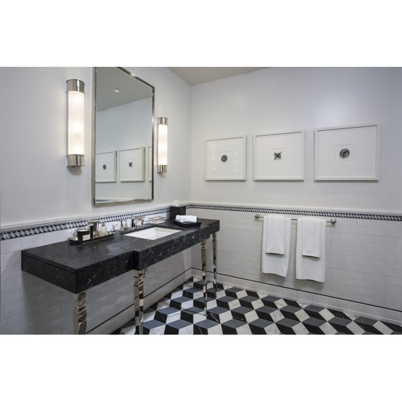 24" Towel Bar, 2.38" H x 30" L x 3" D, Polished Chrome