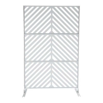 74.8"H x 35.4"W Decorative Steel Privacy Screen Room Divider
