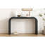 Console en bois 52 po avec rebord incurvé, texture naturelle-852646551
