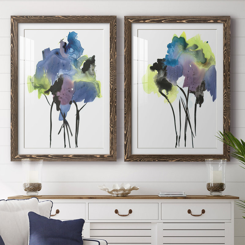 Nature 's Bouquet I-Premium, reproduction encadrée - prête à être accrochée, H 31,5 po x l 88 po x P 1,5 po, Noyer