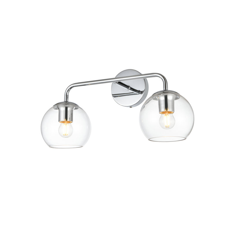 Lumière de meuble-lavabo à intensité variable, Chrome, H 10 po x l 19 po x P 19 po, Deux lumières