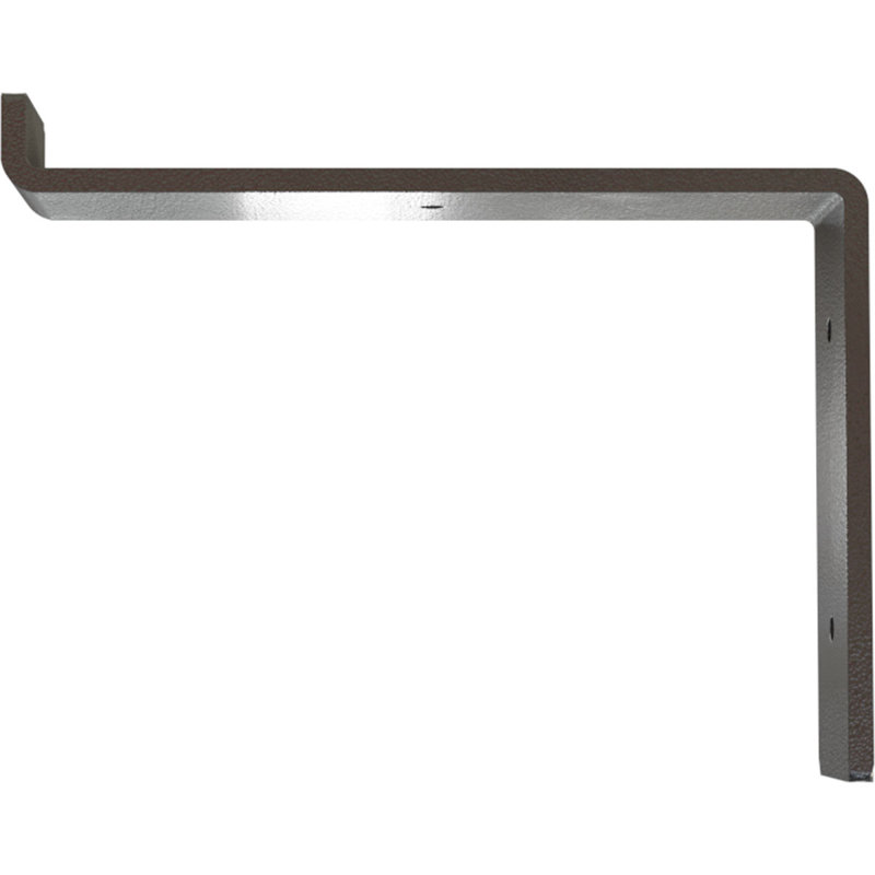 Support de tablette en acier, Gris martelé, H 6 po x l 2 po x P 8 po