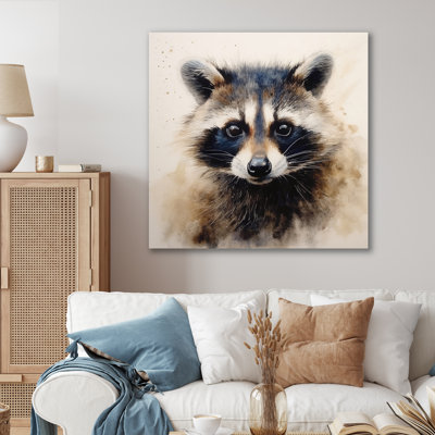 Racoon Wanderer I - Raccoon Canvas Print Wall Art