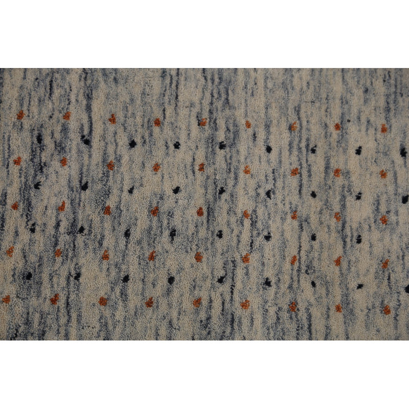 Tapis ivoire et bleu Tribal Gabbeh 8