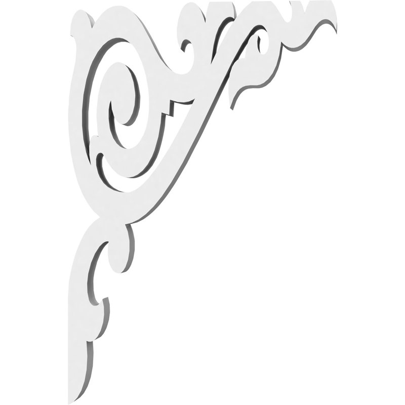 Support de qualité architecturale Hurley, L 5/8 po x P 4 po x H 6 po, Baile, PVC