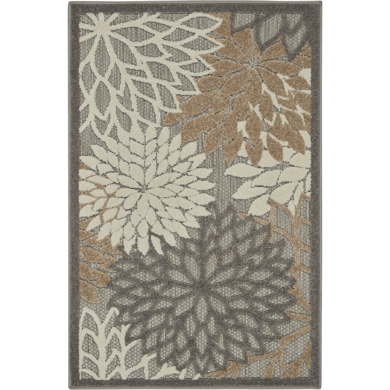 Abela Floral Indoor Rug, Rectangle 2'8" x 4'