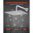 Shower Faucet Set, Rainfall Bathroom Shower System with 10-Inch Square Rain Shower Head and Handheld Spray, Wall Mounted Bath Fixtures with Brass Valve and Trim Kit, Silver Chrome