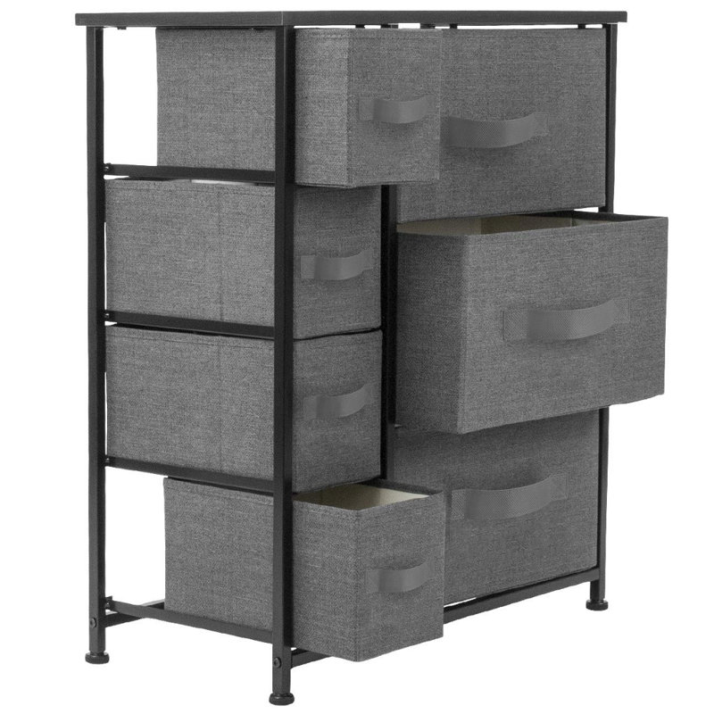 Commode 7 tiroirs Sorbus, Noir