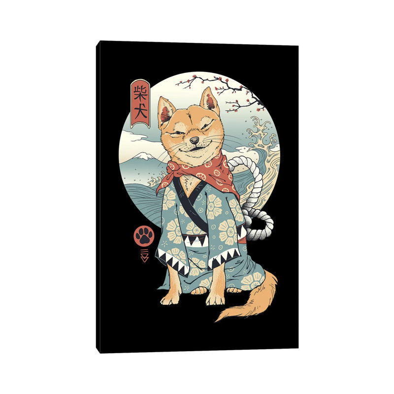 Shiba Inu by Vincent Trinidad - Print on Canvas, Wrapped Canvas, 101.6cm H x 66.04cm W x 3.81cm D